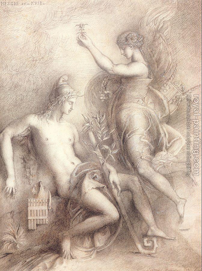Gustave Moreau : Hesiod and the Muse III